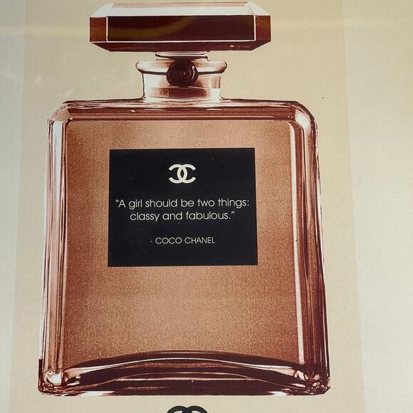 Z Gallerie Coco Chanel Artwork A GIRL SHOULD BE TWO THINGS : CLASSY & FABULOUS - Picture 2 of 9